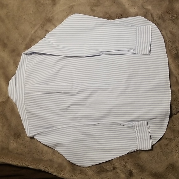 Brooks Brothers Made in USA Lt. Blue Stripe Oxford Cloth Button Down - Picture 5 of 8